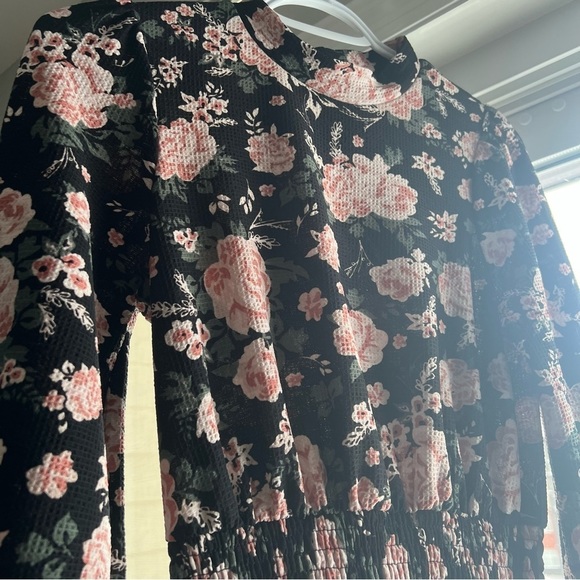NWOT River Island floral shirred mini dress, Black,Small, printed, summer,spring - Picture 9 of 12